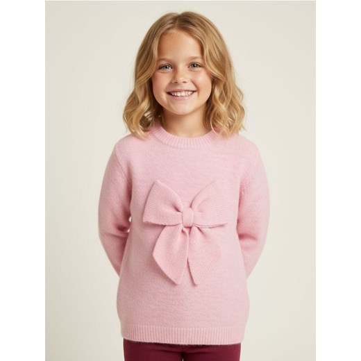 Sinsay - Sweter z ozdobną kokardą - fioletowy ze sklepu Sinsay w kategorii Swetry dziewczęce - zdjęcie 187561655