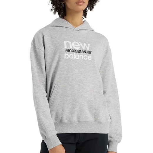 Bluza damska New Balance WT51519AG - szara ze sklepu streetstyle24.pl w kategorii Bluzy damskie - zdjęcie 187561935