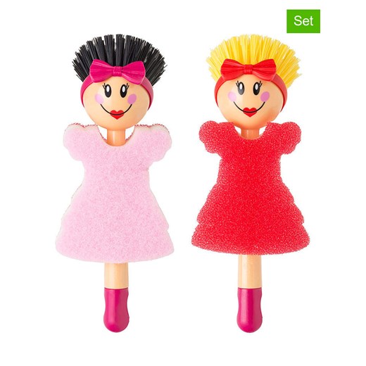 Vigar Szczotki (2 szt.) &quot;Dolls&quot; ze wzorem do zmywania - wys. 23,5 cm ze sklepu Limango Polska w kategorii Akcesoria kuchenne - zdjęcie 187562079