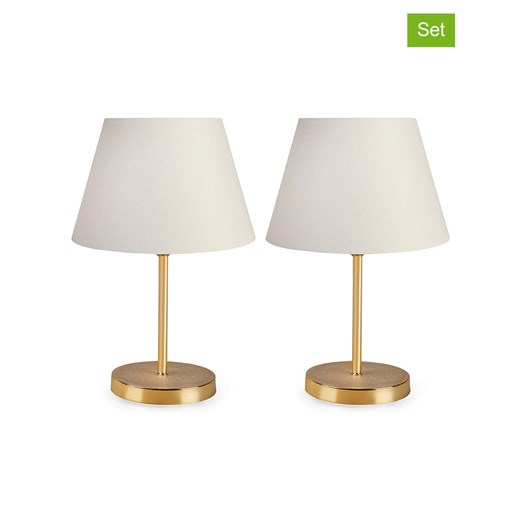 Opviq Lampy stołowe (2 szt.) w kolorze złoto-kremowym - wys. 37 cm ze sklepu Limango Polska w kategorii Oświetlenie - zdjęcie 187562196