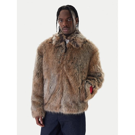 HUGO Futro Bryan2541 50546592 Brązowy Relaxed Fit ze sklepu MODIVO w kategorii Kurtki męskie - zdjęcie 187562576