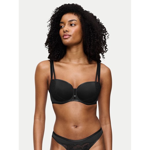 Triumph Biustonosz z fiszbiną Palina Moonlight Kiss 10224803 Czarny ze sklepu MODIVO w kategorii Biustonosze - zdjęcie 187562577