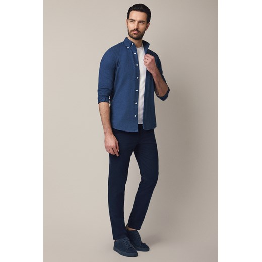 Spodnie Ciemnogranatowe Chino z Elastycznym Pasem z Bawełną Mikkeli ze sklepu Lancerto S.A. w kategorii Spodnie męskie - zdjęcie 187563596