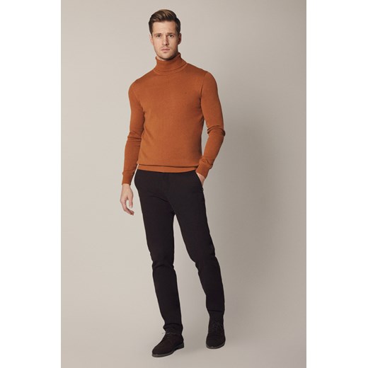 Spodnie Brązowe Chino z Bawełną Monaco ze sklepu Lancerto S.A. w kategorii Spodnie męskie - zdjęcie 187563609