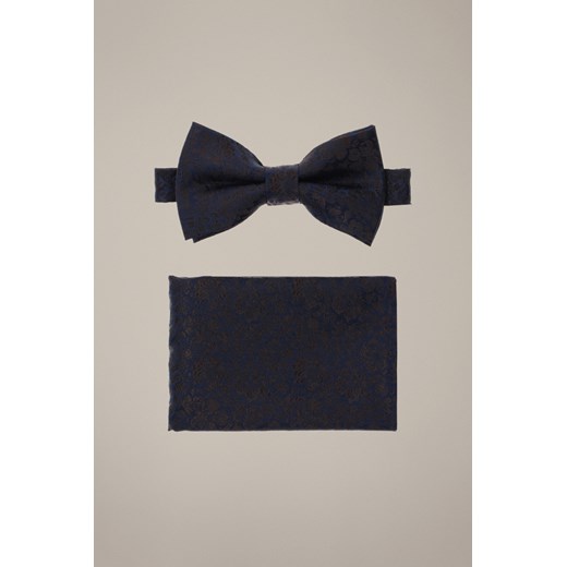 Mucha Granatowa z Poszetką w Kwiaty ze sklepu Lancerto S.A. w kategorii Muchy - zdjęcie 187563618