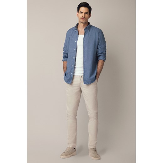 Spodnie Jasnobeżowe 2 Chino z Elastycznym Pasem z Bawełną Mikkeli ze sklepu Lancerto S.A. w kategorii Spodnie męskie - zdjęcie 187563656