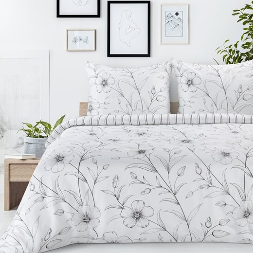 KOMPLET POŚCIELI SATYNOWEJ SPRING 33 140 X 200 CM BIAŁY ze sklepu lenaodniemowlakadoszkolniaka.pl w kategorii Pościele - zdjęcie 187564358