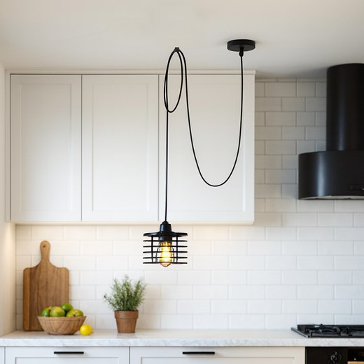 Lampa pająk czarna GALO LOFT L1 – regulowana lampa sufitowa loftowa ze sklepu Lysne w kategorii Lampy wiszące - zdjęcie 187564697