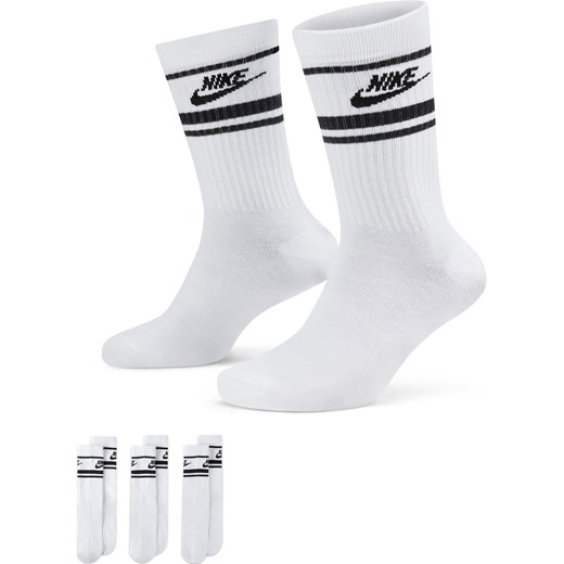 Klasyczne skarpety Nike Dri-FIT Everyday Essential (3 pary) - Biel Nike 46-50 promocja Nike poland