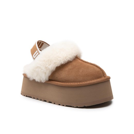 Kapcie Ugg W Funkette 1113474 Brązowy ze sklepu eobuwie.pl w kategorii Kapcie damskie - zdjęcie 187565069