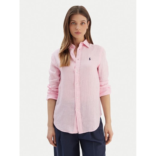 Polo Ralph Lauren Koszula 211970730514 Różowy Regular Fit ze sklepu MODIVO w kategorii Koszule damskie - zdjęcie 187565319