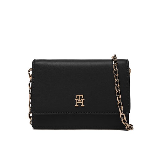 Tommy Hilfiger Torebka Th Icon Card Holder W/Chain AW0AW18248 Czarny ze sklepu MODIVO w kategorii Kopertówki - zdjęcie 187565336