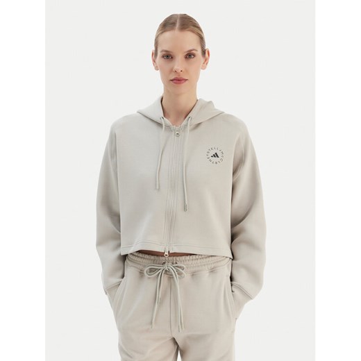 adidas by Stella McCartney Bluza JX6781 Szary Loose Fit ze sklepu MODIVO w kategorii Bluzy damskie - zdjęcie 187565338