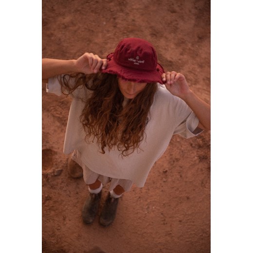 Witches x Waves Hat - Burgundy ze sklepu Surf Inc w kategorii Kapelusze damskie - zdjęcie 187565876