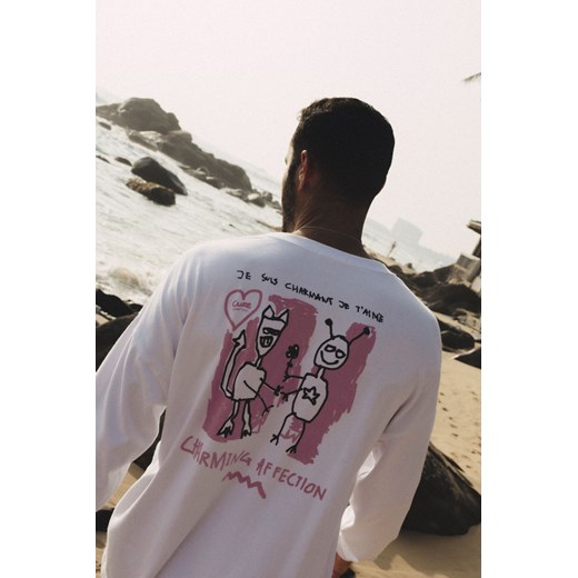 Charming Affection LS - Paper White ze sklepu Surf Inc w kategorii T-shirty męskie - zdjęcie 187565919
