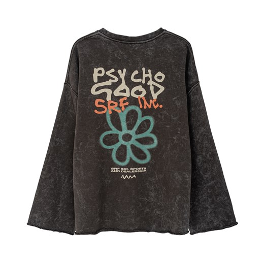 Psycho Good Crewwide - Stonewashed Black ze sklepu Surf Inc w kategorii Bluzy męskie - zdjęcie 187566046