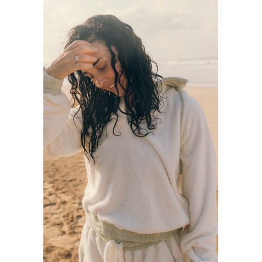 Frotte Polo Sweat - Vintage White ze sklepu Surf Inc w kategorii Bluzy damskie - zdjęcie 187566238