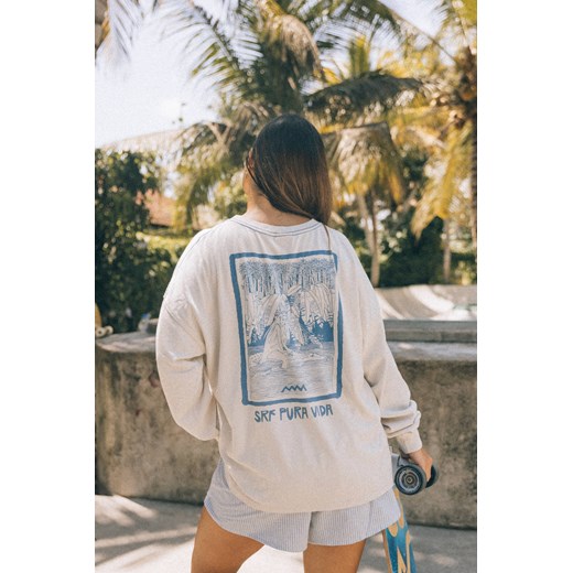 SRF Pura Vida LS - Denim Blue ze sklepu Surf Inc w kategorii Bluzki damskie - zdjęcie 187566419