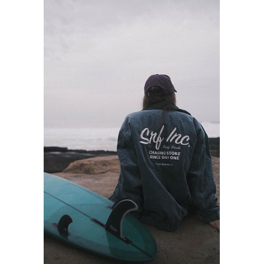 Cord Baseball Jacket - Dollar Green ze sklepu Surf Inc w kategorii Kurtki damskie - zdjęcie 187566446