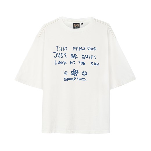 Just Be Quiet Box Tee - Vintage White ze sklepu Surf Inc w kategorii T-shirty męskie - zdjęcie 187567026