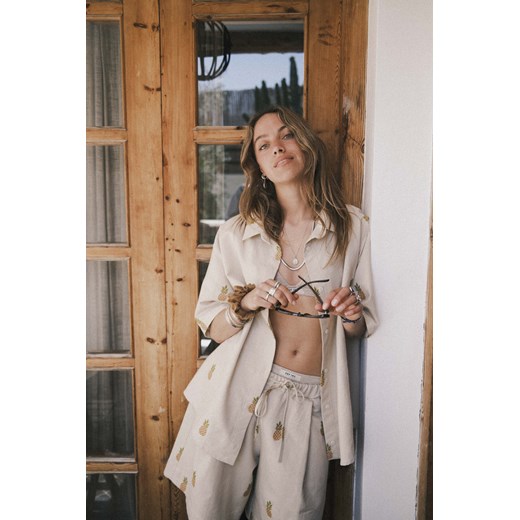 Tropical Pineapple Shirt - Vintage White Surf Inc. L wyprzedaż Surf Inc