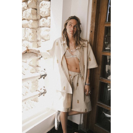 Tropical Pineapple Shirt - Vintage White Surf Inc. S promocja Surf Inc