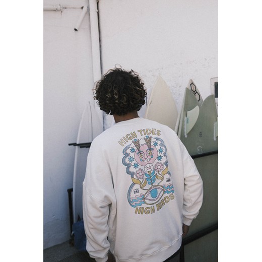 High Tides Sweat - Vintage White ze sklepu Surf Inc w kategorii Bluzy męskie - zdjęcie 187568006