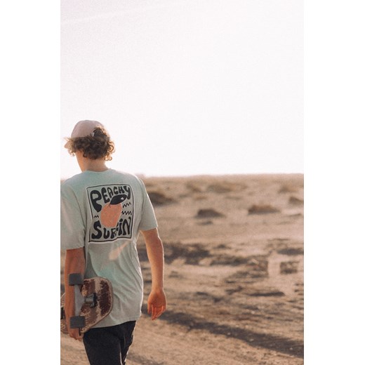 Peachy Surfin Tee - Orbit Mint ze sklepu Surf Inc w kategorii T-shirty męskie - zdjęcie 187568385