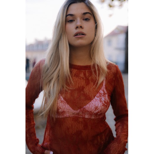 Lace Breaker Longsleeve - Terra ze sklepu Surf Inc w kategorii Bluzki damskie - zdjęcie 187568666