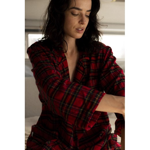 Foggy Mood Flannel Shirt - Formula Red ze sklepu Surf Inc w kategorii Koszule damskie - zdjęcie 187568787