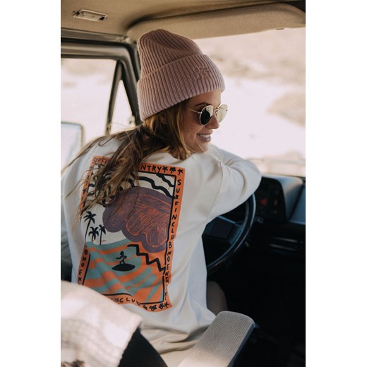 Organic Wave Sweat - Vintage White ze sklepu Surf Inc w kategorii Bluzy damskie - zdjęcie 187568999