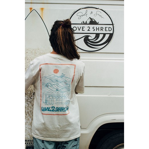 Love2Shred Tee - Vintage White ze sklepu Surf Inc w kategorii Bluzki damskie - zdjęcie 187569719