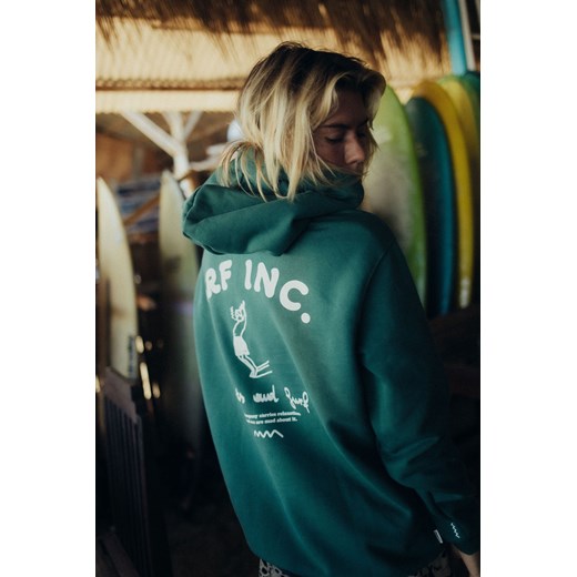 Joints & Surf Hoodie - Bottle Green ze sklepu Surf Inc w kategorii Bluzy damskie - zdjęcie 187570195