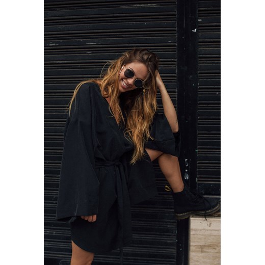 Kimono Dress - Space Black ze sklepu Surf Inc w kategorii Sukienki - zdjęcie 187570335