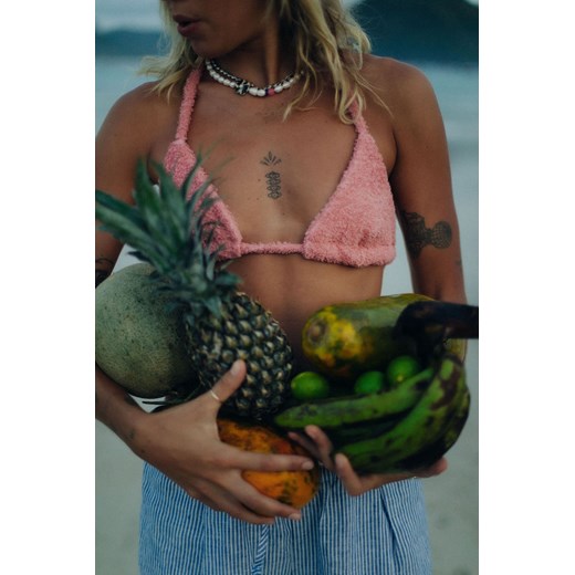 Frotte Triangle Bra - Flamingo Pink ze sklepu Surf Inc w kategorii Bluzki damskie - zdjęcie 187570859