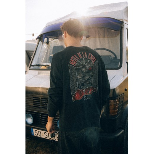 De'La Chill LS - Acid Black ze sklepu Surf Inc w kategorii T-shirty męskie - zdjęcie 187570948