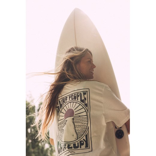 Surf People Tee - Vintage White ze sklepu Surf Inc w kategorii Bluzki damskie - zdjęcie 187571198