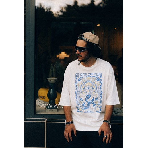 House Of Mermaids Box Tee - Vintage White ze sklepu Surf Inc w kategorii T-shirty męskie - zdjęcie 187571538