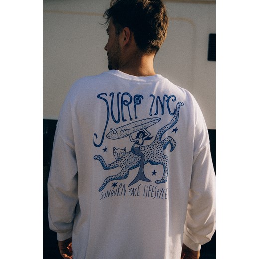 Sunburn LS - Paper White ze sklepu Surf Inc w kategorii T-shirty męskie - zdjęcie 187571585