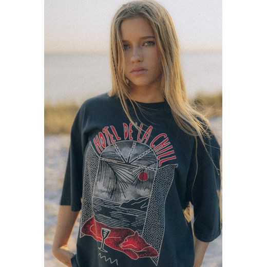 De'la Chill Tee - Acid Black ze sklepu Surf Inc w kategorii Bluzki damskie - zdjęcie 187571639