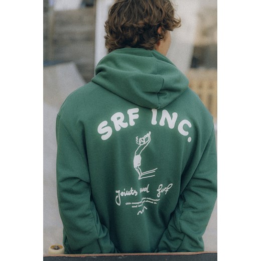 Joints & Surf Hoodie - Bottle Green ze sklepu Surf Inc w kategorii Bluzy męskie - zdjęcie 187571645