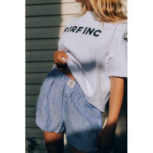 Lazy Linen Boxer Shorts - Royal Blue ze sklepu Surf Inc w kategorii Szorty - zdjęcie 187571649