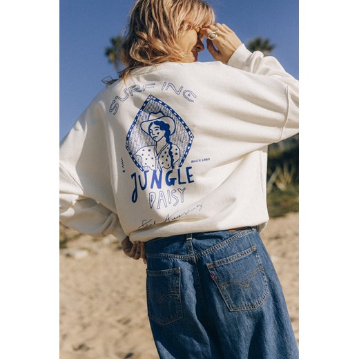 Feel Amazing Sweat - Vintage White ze sklepu Surf Inc w kategorii Bluzy damskie - zdjęcie 187571956