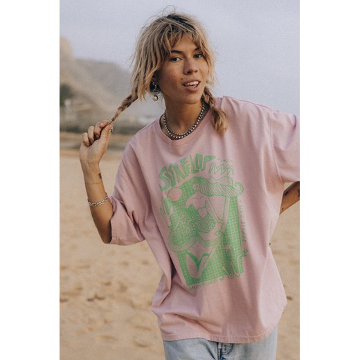 Flippers Tee - Pink Kush ze sklepu Surf Inc w kategorii Bluzki damskie - zdjęcie 187572156
