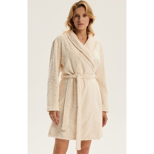 Esotiq ciepły szlafrok damski Coco 43932-01X, Kolor kremowy, Rozmiar L/XL, Esotiq ze sklepu Primodo w kategorii Szlafroki damskie - zdjęcie 187573006