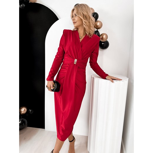 sukienka clarisa czerwona one size ze sklepu UBRA w kategorii Sukienki - zdjęcie 187573295