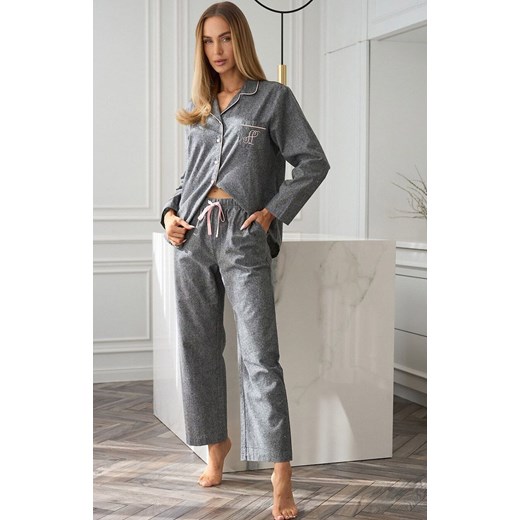 Damskie spodnie piżamowe 2534, Kolor szary, Rozmiar XL, L&amp;L ze sklepu Intymna w kategorii Piżamy damskie - zdjęcie 187573548