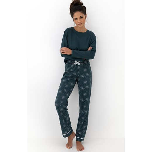 Sensis długa piżama damska June, Kolor zielony, Rozmiar S, SENSIS ze sklepu Intymna w kategorii Piżamy damskie - zdjęcie 187573576