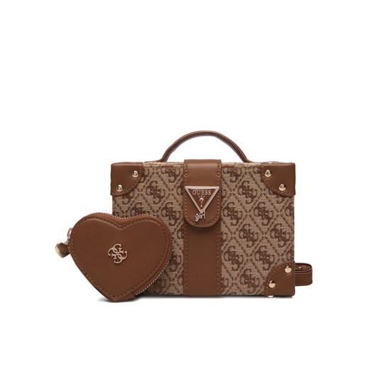 Torebka Guess J6RZ01 WK590 Brązowy ze sklepu eobuwie.pl w kategorii Kuferki - zdjęcie 187574398