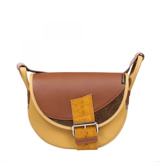 żółto brązowa damska torebka skórzana  listonoszka  na ramię Fresh ze sklepu Słoń Torbalski w kategorii Listonoszki - zdjęcie 187574678